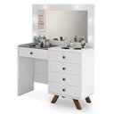 Ver imagem 1 de Penteadeira Camarim Luna Branco sem Banqueta - Móveis Luapa