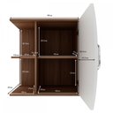 Ver imagem 4 de Armário de Banheiro Ghana 2 Portas Nogal/branco - Móveis Bosi