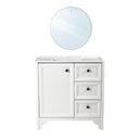Ver imagem 1 de Gabinete Armário Banheiro Ditália C/pia+espelho Bn-05 Cor:branco