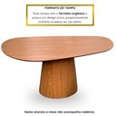 Ver imagem 7 de Mesa de Jantar Cone 4 Lugares Oval MDF Freijó 137x90cm Amadeirado