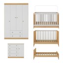 Ver mais imagens de Quarto de Bebê Completo Berço Americano 3 em 1 Colchão Encanto Multimóveis Mp4597 Madeirado/