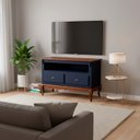 Ver imagem 1 de Rack para TV até 50 Polegadas 120 cm 2 Gavetas Pés Luis Xv em Madeira + Nicho