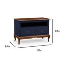 Ver imagem 2 de Rack para TV até 50 Polegadas 120 cm 2 Gavetas Pés Luis Xv em Madeira + Nicho