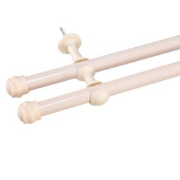 Varão Cortina Duplo 4 Metros 19mm X 28mm Bege - 1