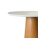 Ver imagem 3 de Mesa de Jantar Cone Redonda 160 Cm Base Madeira Freijó Tampo Laqueado Branco