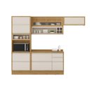 Ver imagem 2 de Armário de Cozinha Completa com Balcão Itatiaia Lisboa 6 Portas 5 Gavetas Freijó/off White