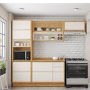 Ver imagem 6 de Armário de Cozinha Completa com Balcão Itatiaia Lisboa 6 Portas 5 Gavetas Freijó/off White