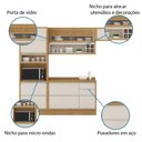 Ver imagem 5 de Armário de Cozinha Completa com Balcão Itatiaia Lisboa 6 Portas 5 Gavetas Freijó/off White