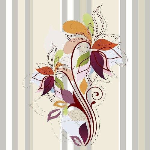Papel De Parede Adesivo Floral Efeito Art Craft - 10m - 1