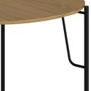 Ver imagem 5 de Mesa Lateral para Sala de Estar Alta Pés Industrial Preto Alef I03 Louro - Lyam Decor