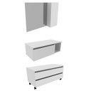 Ver imagem 1 de Conjunto De Armarios Para Banheiro Com Espelheira BN11 Branco Tecno Mobili