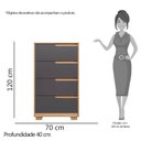 Ver mais imagens de Cômoda 4 Gavetas Doble Freijó/Titanium