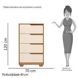 Cômoda 4 Gavetas - 8