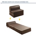 Ver imagem 7 de Sofá Cama Solteiro Retrátil 65cm Corino Smart Minimalista Marrom