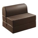 Ver imagem 3 de Sofá Cama Solteiro Retrátil 65cm Corino Smart Minimalista Marrom