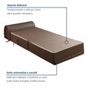 Ver mais imagens de Sofá Cama Solteiro Retrátil 65cm Corino Smart Minimalista Marrom