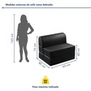 Ver imagem 4 de Sofá Cama Solteiro 65cm D33 Smart Preto