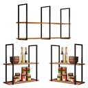 Ver imagem 1 de Conjunto 3 Prateleiras Decorativas Industrial Multiuso Wire BP 15mm Demolição - Desk Design