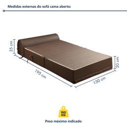 Sofá Cama Casal 130cm D33 Smart  - 6