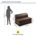Ver imagem 4 de Sofá Cama Casal 130cm D33 Smart Marrom