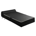 Ver imagem 5 de Sofá Cama Casal Retrátil 2 Lugares Corino Preto Smart 130cm