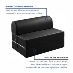 Sofá Cama Casal 130cm D33 Smart  - 9