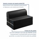 Ver mais imagens de Sofá Cama Casal Retrátil 2 Lugares Corino Preto Smart 130cm