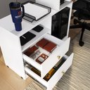 Ver imagem 7 de Mesa para Computador Flex em Linear com Corrediças Telescópicas e Puxadores ABS Branco