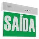 Ver imagem 1 de Placa Sinalizadora Saída de Emergência Verde Face Dupla