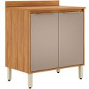 Ver imagem 3 de Balcão para Cozinha 80 Cm com Tampo 2 Portas Valena Cinamon/nude