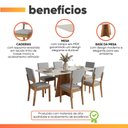 Ver imagem 5 de Conjunto Sala de Jantar Mesa 1,60m Moove 6 Cadeiras Linda Viero