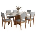 Ver imagem 1 de Conjunto Sala de Jantar Mesa 1,60m Moove 6 Cadeiras Linda Viero