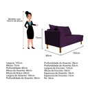 Ver imagem 4 de Recamier Azura 185cm com Almofada Lado Esquerdo Suede - ADJ Decor - Roxo