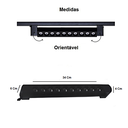Ver imagem 2 de Kit 2 Luminária Led Pontual Linear 20w 3000k para Trilho Preto Bivolt