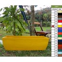 Ver imagem 6 de Kit 2 Vaso Planta 100x30 Jardineira Floreira Polietileno BGPLASTICOS AMARELO GIRASSOL 007