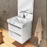 Lavatório em Porcelanato para Banheiro 50x22,2cm Top com Cuba Esculpida  - 2