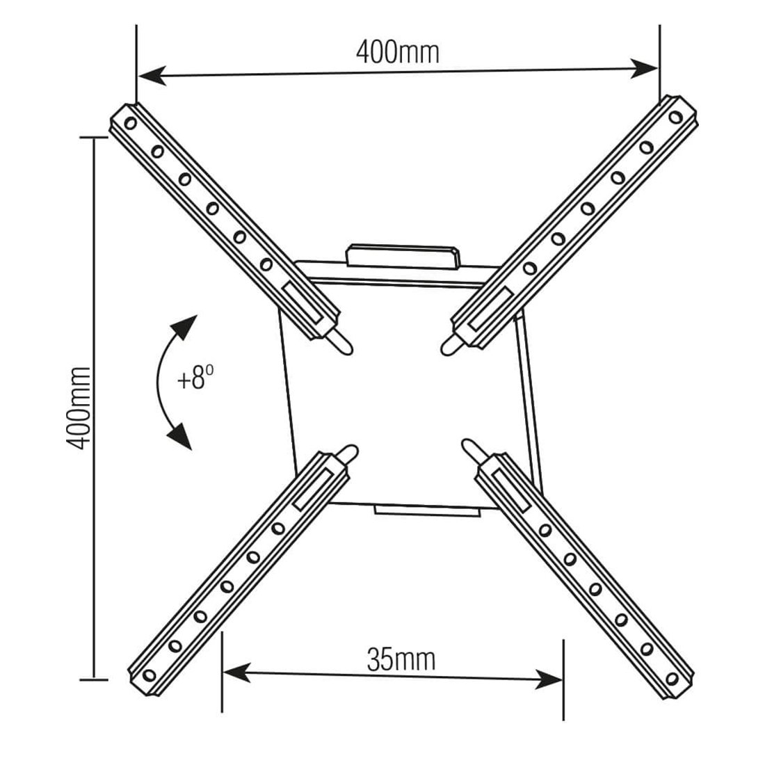 Suporte para tv ou monitor de lcd/plasma/led de 10" até 55" - cs0010i - 4