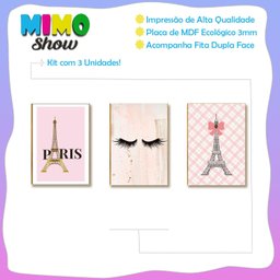 Kit 03 Placas Mdf Decoração Salão Estética Beleza Tam A4 Sb1 - 3