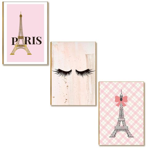 Kit 03 Placas Mdf Decoração Salão Estética Beleza Tam A4 Sb1