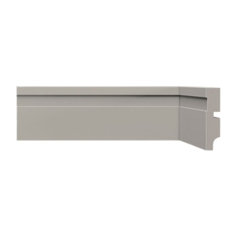 Rodape 7cm Frisado Cinza Glacial Poliestireno 456 Santa Luzia