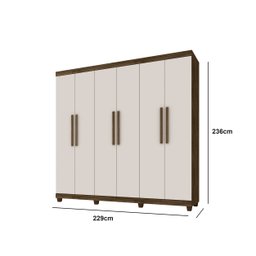 Roupeiro Berlim - Lanza:jacarandá/off White - 3