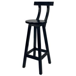 Kit 2 Banqueta Bistrô com Encosto Cozinha Balcão Bancada Bar Preto - 2