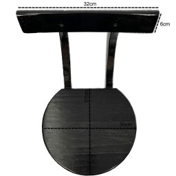 Kit 2 Banqueta Bistrô com Encosto Cozinha Balcão Bancada Bar Preto - 3