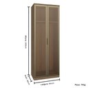 Ver imagem 3 de Guarda Roupa Modulado 02 Portas Vidro 245cm Setiba