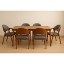 Ver imagem 1 de Kit 6 Cadeiras Luiza Sala de Jantar com Braço Madeira Maciça Movellu Home