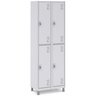 Armário Roupeiro Aço 4 Portas Academia- Locker Guarda Volume - Cinza - 1