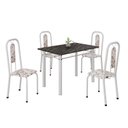 Ver imagem 2 de Conjunto de Mesa com 4 Cadeiras Lívia Branco/Arabesco