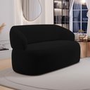 Ver imagem 2 de Sofá Orgânico 03 Lugares Living Glee 170cm Veludo Preto - Desk Design