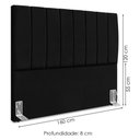 Ver imagem 4 de Cabeceira e Recamier Bau Queen 160 Cm Dalia Suede Preto Artte