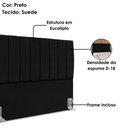 Ver imagem 6 de Cabeceira e Recamier Bau Queen 160 Cm Dalia Suede Preto Artte